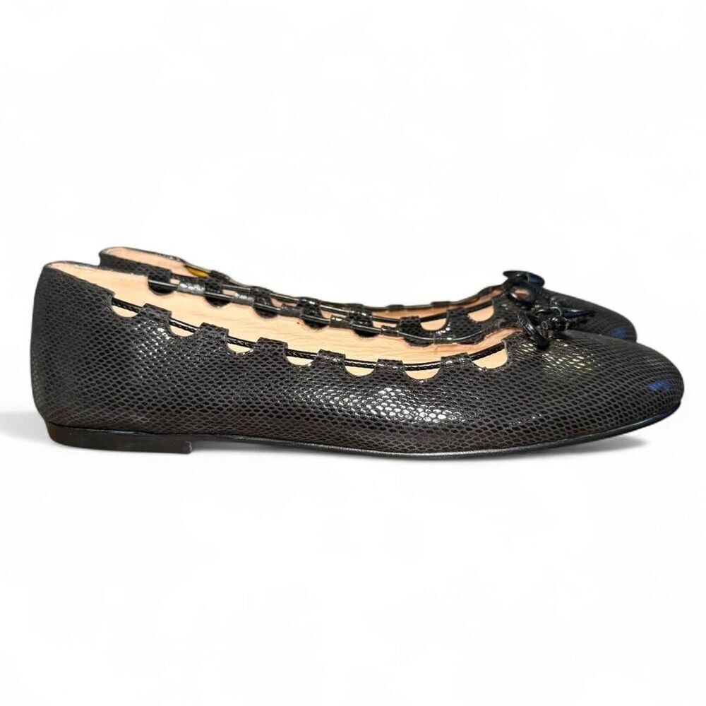 Nicky Hilton X French Sole Women's Black  Viper Print Ballet shoes Size 11B - Picture 4 of 8